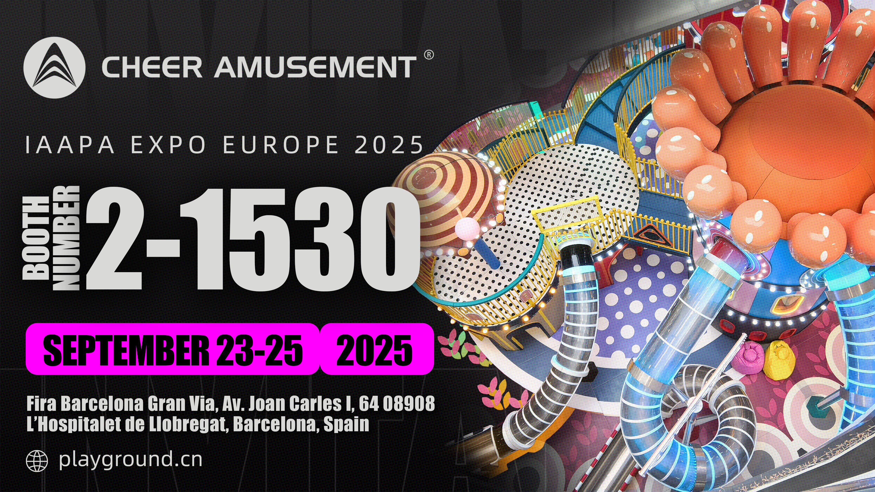 Schedule Your Meeting with Cheer Amusement® at IAAPA EXPO EUROPE 2025 in Barcelona, Spain